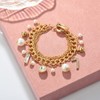 Jokimu Gold Tone Chain Inspired Charm Lucky Bracelet for Women