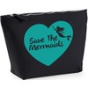 Hippowarehouse Save the Mermaids printed make up cosmetic wash bag