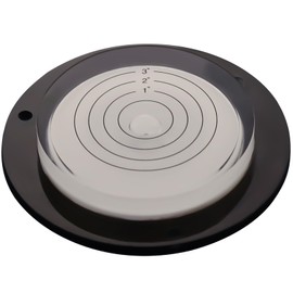 JYK 80x12mm Large Bubble Spirit Level with Screws Mounted,Domed Shape Multi-Directional Round Bubble Spirit Levels Measuring Tools