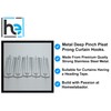 Pack of 20 Metal Deep Pinch Pleat Prong Curtain Hooks