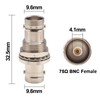 YILIANDUO 2 Pack BNC Female to Female 75 Ohm Coax