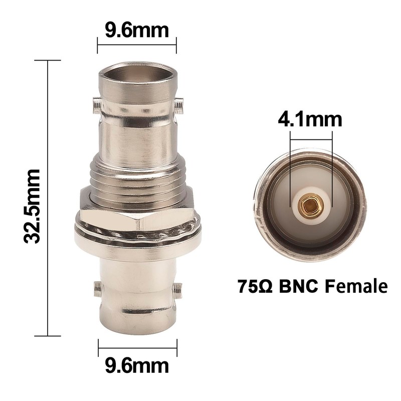 YILIANDUO 2 Pack BNC Female to Female 75 Ohm Coax