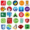 Sanmatic 72pcs Laptop Sticker for Developers Programming Language Includes Sticker