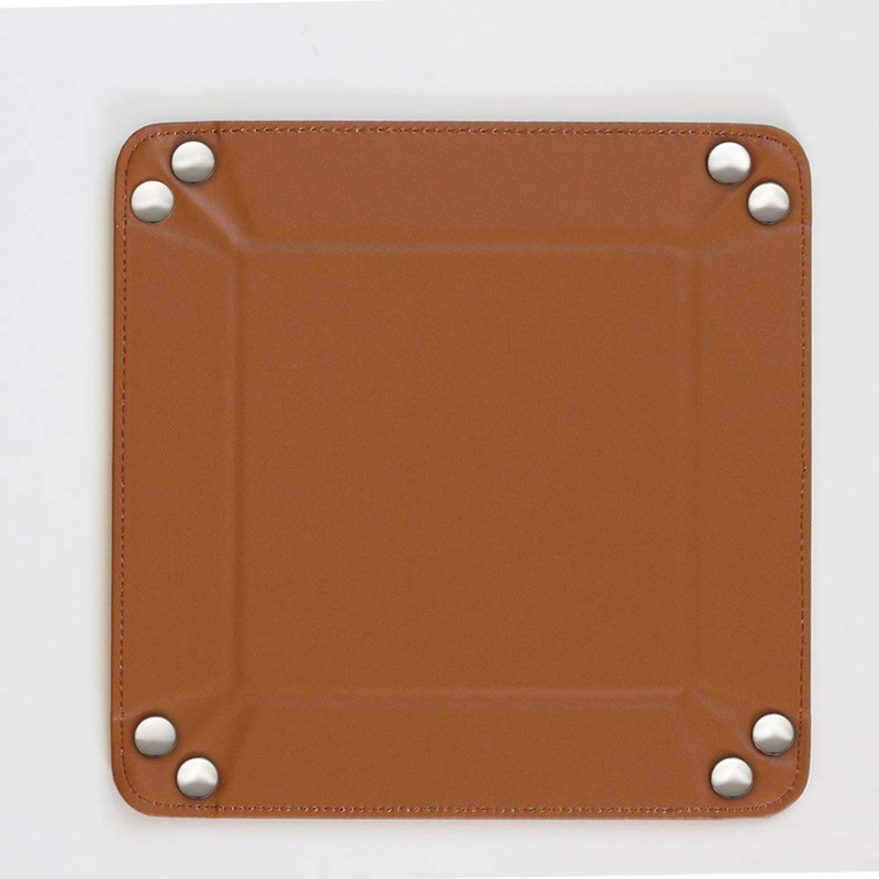 BELLA BUSTA Lederschild mit Gravur Tray (Father) braun