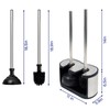 Casaphoria Stainless Steel Toilet Bowl Brush with Holder and Plunger