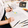 Mr. Pen Detail Paint Brush Set - 9pcs, Gold/Black, Miniature,