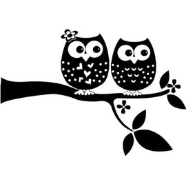 Owl Tree Animal Wildlife Vinyl Graphic Car Truck Windows Decor Decal Sticker - Die cut vinyl decal for windows, cars, trucks, tool boxes, laptops, MacBook - virtually any hard, smooth surface