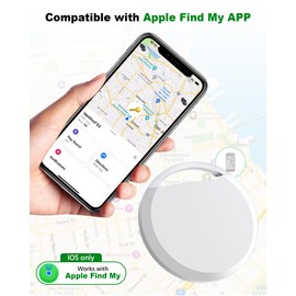RUIZHI Airtag Compatible with Where Is App, Tracker Only iOS, Smart Tag for Luggage, Bicycle, Dog, Keys, Children, Air Bluetooth Tracker, Pack of 1, White