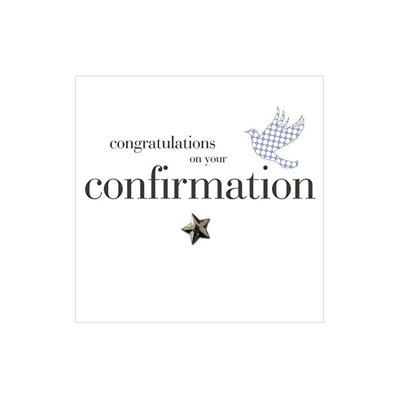 Pom Pom Claire Giles Toast Confirmation Boy Card,white|blue