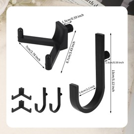 Gosknor 4 Stück Schuppen Haken für Suncast/Craftsman, J/A Förmig Werkzeughaken Lagerschuppenaufhänger für Garagen Wände Regale Organisationszubehör