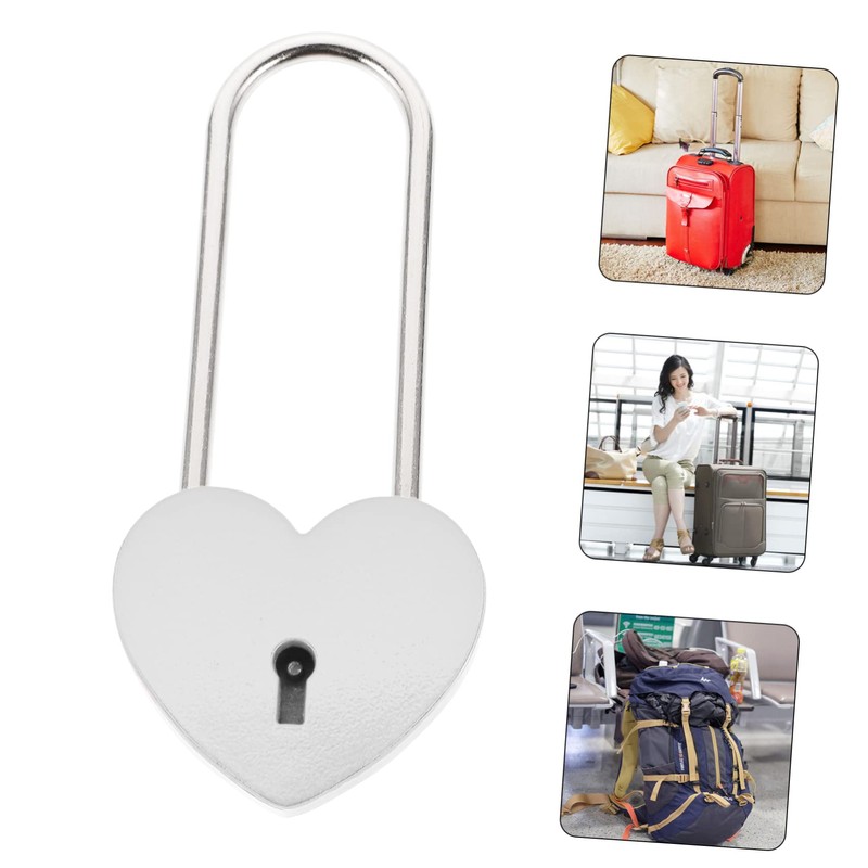 Outanaya Travel Locks Wishing Well Lock Rustproof Mini Heart Padlock