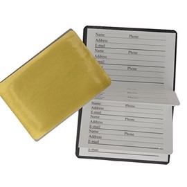 MARSHAL Credit Card Size Address Book Accordion Style with Magnetic Closure (Gold)