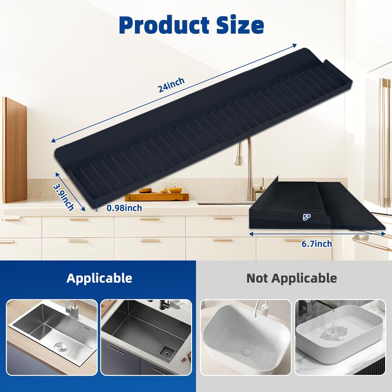Sink Edge Protectors for Kitchen Single and Double Sink,Kitchen Sinks