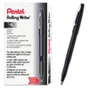 Pentel Rolling Writer Pen, 0.8 Millimeter Cushion Ball Tip, Black