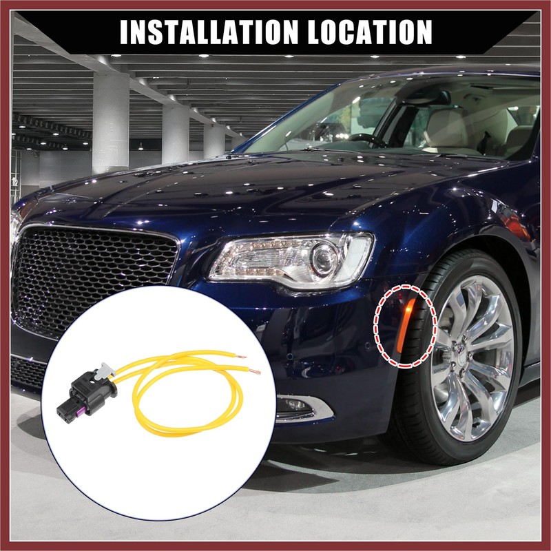 HEROFFIX Car Side Marker Pigtail Connector Harness for Chrysler 300