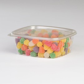 Koda Cup 32 oz. (Quart Size) RPET Clear Plastic Hinged Lid Deli Meal Prep Fruit Salad Display Food Storage Containers 100% BPA Free | 200/Case