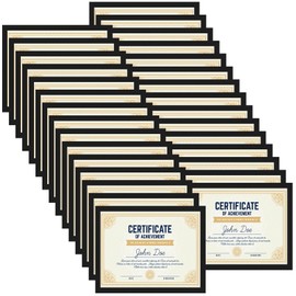 CRUGLA 30 Packs 8.5 x 11 Magnetic Picture Frame Bulk, 8.5 by 11 Certificate Frame Document Frames, Magnetic Picture Frames with Self Adhesive Backing for Refrigerator Glass Locker Cubicle