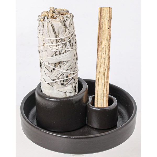 Ceramic Palo Santo and Sage Holder, Incense Holder for Palo