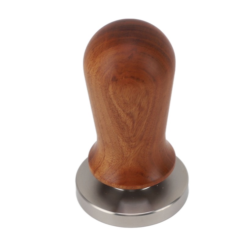 Coffee Leveler Tool Flat Base Wooden Handle 304 Stainless Steel