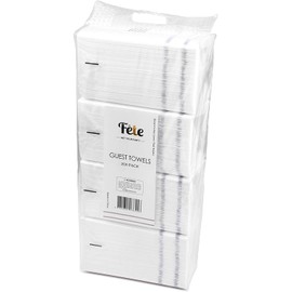 Fete Decorative Hand Towels, Silver Design 200 Disposable Linen-Feel Guest Towels – Formal Dinner, Anniversary, and Wedding Napkins for Tables, Guestrooms, and Restrooms - 8.5x 4-Inches Folded,