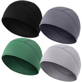 JenPen 4 Pcs Skull Cap for Men Women, Helmet Liner Skull Cooling Cap Cycling Motorcycle Bike Beanies Head Wrap Hard Hat