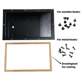Heurofosh Recessed Trolling Motor Pedal Foot Tray for Most Brands of Boats Corded Foot Pedal Control Pan Coating Aluminum and Recessed