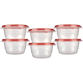 Rubbermaid TakeAlongs Small Bowl Food Storage Containers, 3.2 Cup, 2 Count (Pack of 3) Total 6 Containers