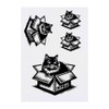 Azeeda 4 x 'Verspielte Katze in einer Kiste' Temporäre Tattoos