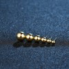 18K Gold Plated Sterling Silver Ball Stud Earrings 3mm-10mm Options,