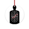 CafePress Human Shape Target with Bullet Holes Round 4" MDF