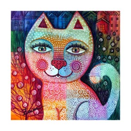 Diamond Painting Kit, Diamond Art Kit, Animal Mix, Diamond Bead Painting, Embroidery Kit, 5D Mosaic Art, Handmade, All-over Paste Type, Bead Art, DIY and Handmade, Cute cat