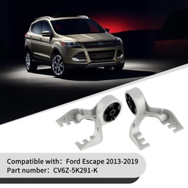 PSLER Muffler Hanger Brackets 2PCS Replacement for Ford Escape 2013-2019, Tailpipe Mount Bracket for OEM Part CV6Z-5K291-K