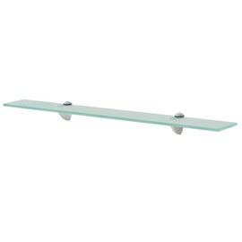 Dyncan Floating Shelves 2 Pcs Tempered Safety Glass 27.6"x3.9", Easy to Assemble, Modern Design, Clear