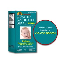 GeriCare Infants Gas Relief Simethicone Drops for Stomach Discomfort, Safe & Gentle 20mg Drops, Child Anti-Gas, 1 Fl Oz