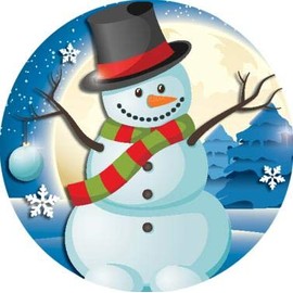 Holiday Rosette Ribbons, 1st Place Snowman Holiday Prize Ribbons, 1 Pack