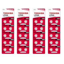 Toshiba LR44 AG13 Alkaline 1.5 Volt Batteries, 40 Cells