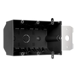 YQMIGU 3 Gang Adjustable Electrical Box Black, 49 Cubic Inch, ETL Listed, Retrofit Standard Switch/Outlet Wall Box, Suitable for Flexibly Adjusted(1 Pack)