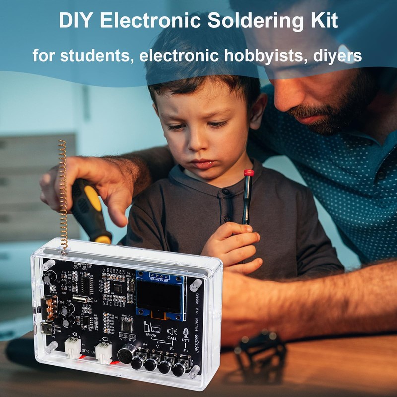 DIY Smart Two-Way Walkie-Talkie Radio Kit Soldering Kits, 2 Pack