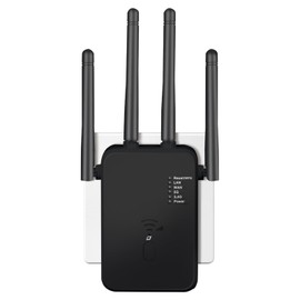 2025 Latest WLAN Amplifier, WLAN Repeater 300 Mbps, High Performance with 4 Antennas, with Repeater/AP Mode, Amplifier with Ethernet Port, Signal Amplification for All Routes