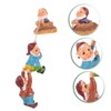 Levemolo 1 Set Creative Climbing Gnome Statue Pendant Resin Garden