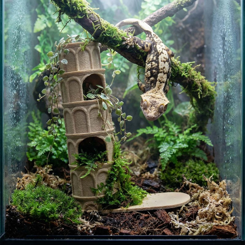 WEIGANGFANG Reptile Climbing Branch Habitat Decor Lizard Basking Platform and