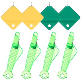 LLOUSSAK 8 Stück Nadeleinfädler Set,Einfädelhilfe,Einfädler für Nadeln,Kunststoff Einfädelhilfe Nähmaschine,Fisch Nadeleinfädler Set,DIY Handnähen und Nähmaschinen