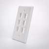 Keystone Wall Plate White 6 Port
