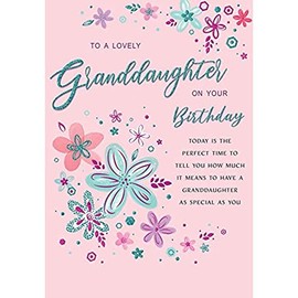 Regal Publishing Modern Birthday Card Granddaughter - 9 x 6 inches, C80740