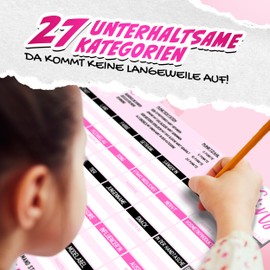 City, Country, Girls - As a Gift for Cool Teenage Girls - Game Pad in DIN A4 Format with Many Categories for Girls' Night (50 Pages)