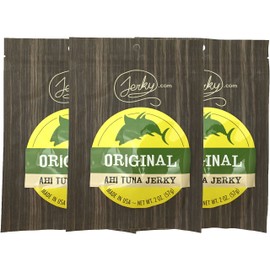 Original All Natural Ahi Tuna Jerky - 3 PACK - The Best Tuna Jerky on the Market - 100% Whole Muscle Ahi Tuna Fillets - No Added Preservatives, No Added Nitrates and No Added MSG - 5.25 total oz.