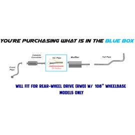 Northeastern Exhaust | Stainless Steel Exhaust Pipe with Bolts Compatible 98-00 Hombre Sonoma S10 108" W.B.