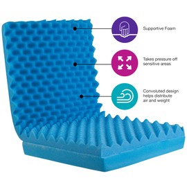 DMI Egg Crate Sculpted Foam Car Seat Cushion, Office Chair Cushion Relieves Back Pain, Tail Bone Pain, Sciatica, 32 X 18 X 3, Full Back (Pack of 6)