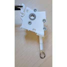 Heavy Duty Hex Hole Wand Tilter for 2" Horizontal Blinds (White-Plastic Shaft, Pack of 1)