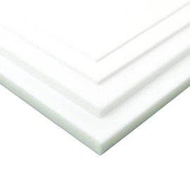 BuyPlastic Natural White Teflon PTFE Virgin Plastic Sheet 1/4" Thick, Size 6" x 6" Formable Fluoropolymer Board Dimensions - 5.75 in x 5.75 in